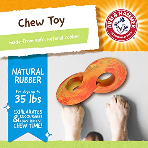 Arm & Hammer Rock-N-Roller Stuffable Dental Chew Toy for Dogs | Perfect Fit for Tennis Ball | Best Dog Chew Toy For the Toughest Chewers | Reduces Plaque & Tartar Buildup Without Brushing, Red