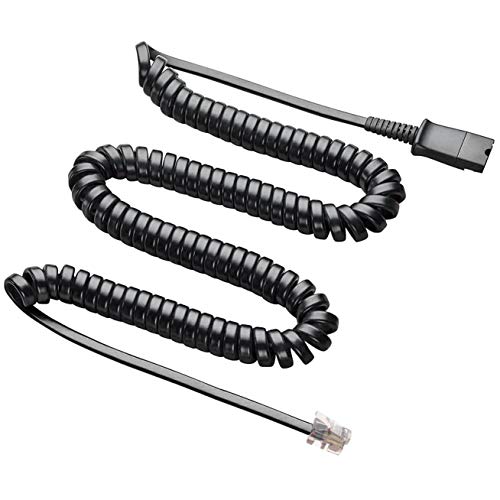 VoiceJoy U10-S QD Adapter HIS Cable Compatible with All Plantronics and VoiceJoy Headsets - Connects to Avaya IP 1608, 1616, 9601, 9608, 9611, 9611G, 9620, 9620C, 9620L, 9621, 9630, 9631, 9640, 9641