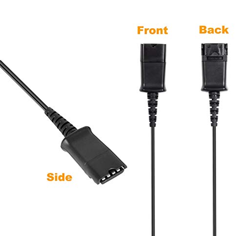 VoiceJoy U10-S QD Adapter HIS Cable Compatible with All Plantronics and VoiceJoy Headsets - Connects to Avaya IP 1608, 1616, 9601, 9608, 9611, 9611G, 9620, 9620C, 9620L, 9621, 9630, 9631, 9640, 9641