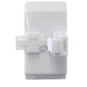 1 Pack, White - 2 Line Phone Splitter - 3 Way Telephone Line Splitter (Line 1, Line 2, and Twin Line) - Dual Line Telephone Splitter with RJ11 Keystone Jack - Phone Line Adapter - 1 Piece, White