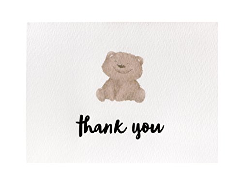 Cute Woodland Animal Thank You Cards and Gray Self Seal Envelopes 36 Pack - Opie's Paper Company