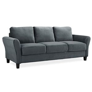 lifestyle solutions watford sofa, 78.8" w x 31.5" d x 33.9" h, dark grey