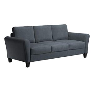 LifeStyle Solutions Watford Sofa, 78.8" W x 31.5" D x 33.9" H, Dark Grey
