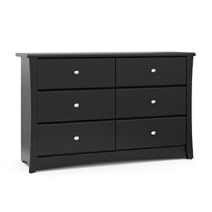 storkcraft crescent dresser, 33.5x53.4x16.8 inch (pack of 1), black