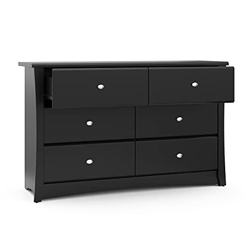 STORKCRAFT Crescent Dresser, 33.5x53.4x16.8 Inch (Pack of 1), Black