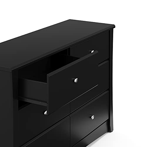 STORKCRAFT Crescent Dresser, 33.5x53.4x16.8 Inch (Pack of 1), Black