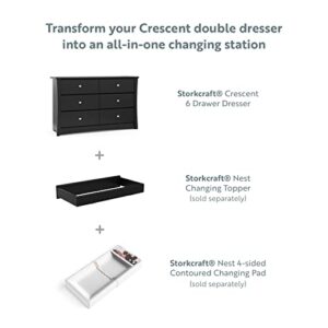 STORKCRAFT Crescent Dresser, 33.5x53.4x16.8 Inch (Pack of 1), Black