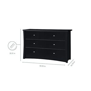 STORKCRAFT Crescent Dresser, 33.5x53.4x16.8 Inch (Pack of 1), Black