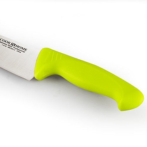 Cook N Home 8-Inch Multipurpose Stainless Steel Chef's Knife, Green