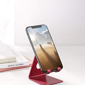 Lamicall Cell Phone Stand, Phone Dock : Cradle, Holder, Stand, Compatible with Phone 12 Mini 11 Pro Xs Xs Max Xr X 8 7 6 6s Plus 5 5s 5c All Android Smartphone Charging, Accessories Desk - Red