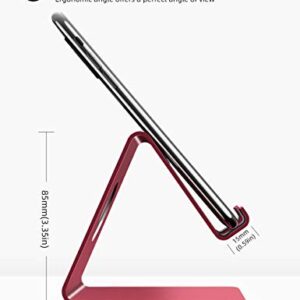 Lamicall Cell Phone Stand, Phone Dock : Cradle, Holder, Stand, Compatible with Phone 12 Mini 11 Pro Xs Xs Max Xr X 8 7 6 6s Plus 5 5s 5c All Android Smartphone Charging, Accessories Desk - Red