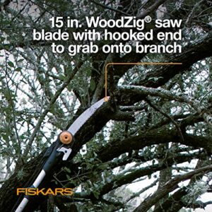 Fiskars Chain Drive Extendable Tree Pruner and Pole Saw - 7'-16' Extendable Tree Trimmer Gardening Tool - Orange