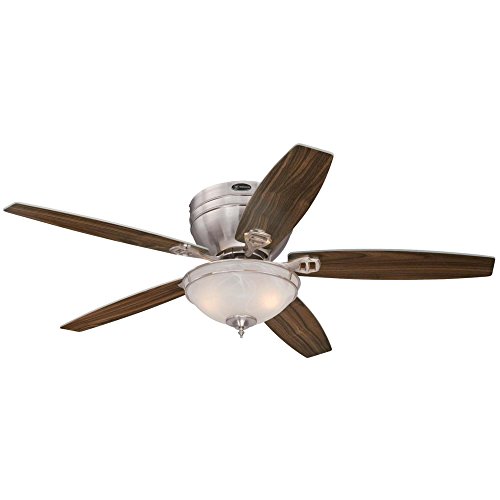 Westinghouse Lighting 7209700 Indoor Ceiling Fan, Brushed Nickel with LED Bubs