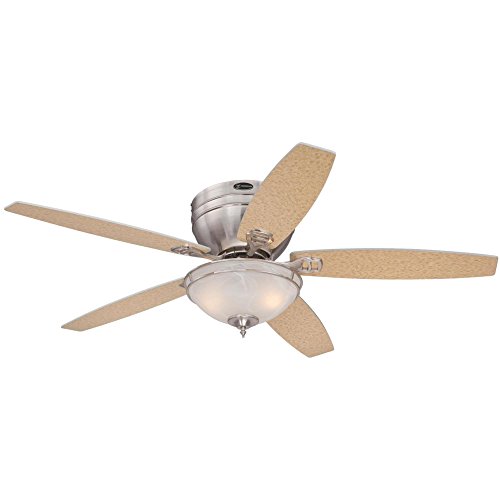 Westinghouse Lighting 7209700 Indoor Ceiling Fan, Brushed Nickel with LED Bubs