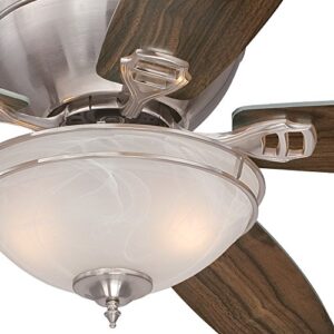 Westinghouse Lighting 7209700 Indoor Ceiling Fan, Brushed Nickel with LED Bubs