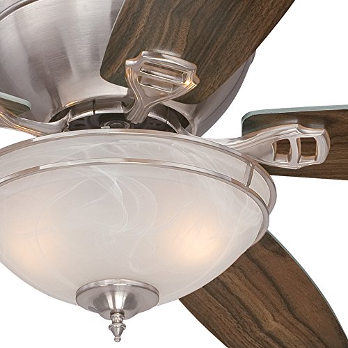 Westinghouse Lighting 7209700 Indoor Ceiling Fan, Brushed Nickel with LED Bubs