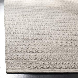 SAFAVIEH Montauk Collection Accent Rug - 3' x 5', Ivory & Grey, Handmade Flat Weave Boho Farmhouse Cotton, Ideal for High Traffic Areas in Entryway, Living Room, Bedroom (MTK341A)