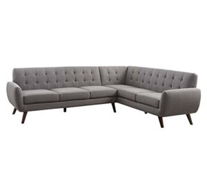 acme furniture essick sectional sofa - 52765 - light gray linen
