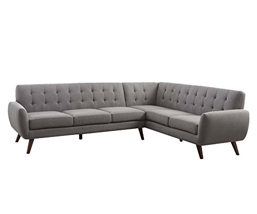 ACME FURNITURE Essick Sectional Sofa - 52765 - Light Gray Linen