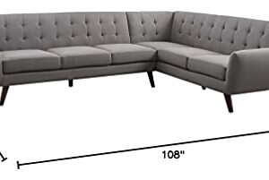 ACME FURNITURE Essick Sectional Sofa - 52765 - Light Gray Linen