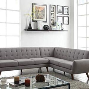 ACME FURNITURE Essick Sectional Sofa - 52765 - Light Gray Linen