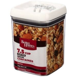 better homes and gardens flip-tite 7.5 cup square container (2 packs)