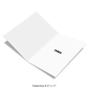 NobleWorks - Jumbo I'm Sorry Greeting Card (8.5 x 11 Inch) - Funny Apology Message - Big Idiot J3946SRG