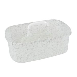 simplify bath bliss granite look shower caddy in white