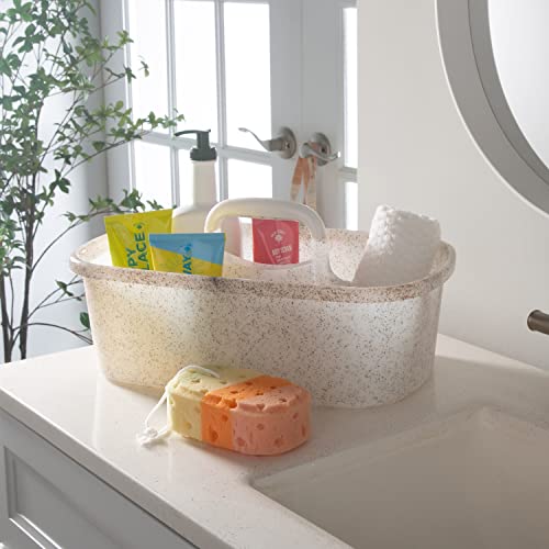 Simplify Bath Bliss Granite Look Shower Caddy in White