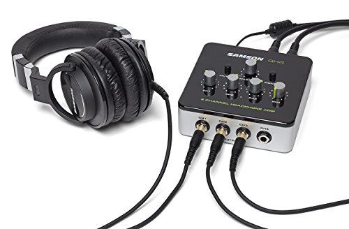 Samson QH4 4-Channel Studio Headphone Amplifier,Black/Silver