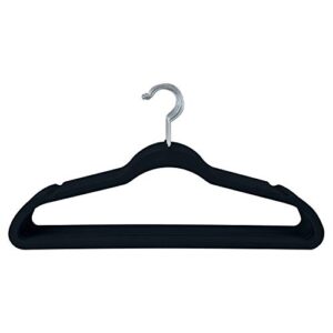 simplify 10 super slim velvet huggable hangers in black