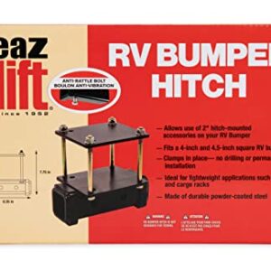 Camco 48473 Eaz Lift RV Bumper Hitch | Allows You to Mount Hitch-Mounted Accessories to Your RV Bumper | For Standard 4" Bumpers