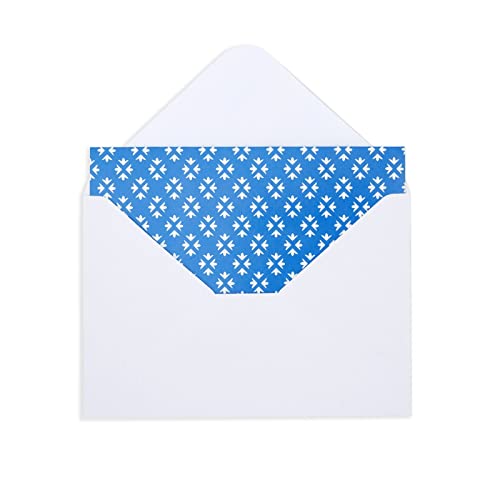 48 Pack Blue Stationery Notecards and Envelopes Set, 4x6-Inch All Occasion Thank You Notes for Birthdays, Business, 6 Floral Designs (Blank Inside)