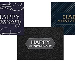 CEO Cards - Business Anniversary Greeting Card Assortment, 3 Card Designs, 5x7 Inches, 25 Cards & 26 White Envelopes (VP1701)