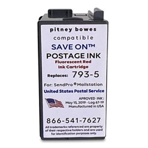 Save On Postage Ink Compatible with PB 793-5 Postage Meter Ink - Compatible with SendPro C, & SendPro+ and DM Series Mailing System (35 ML)