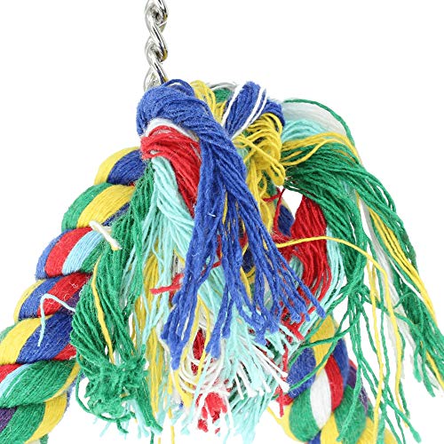 Bonka Bird Toys 1325 Tiny Rope Triangle Swing Colorful Cotton Metal Plastic Climbing Quaker Parrot Parrotlet Cockatiel Budgie