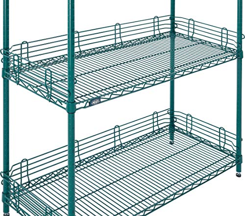 Nexel Poly-Green Adjustable Wire Shelving Unit, 4 Tier, Heavy Duty Commerical Storage Organizer Wire Rack, 18" x 42" x 74", Green