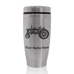 skunkwerkz commuter travel mug, old farm tractor, personalized engraving included