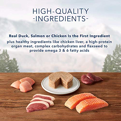 Blue Buffalo Wilderness High Protein, Natural Adult Pate Wet Cat Food Variety Pack, Chicken, Salmon, Duck 3-oz Cans (12 Count- 4 of Each Flavor)