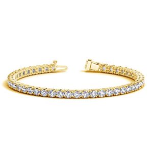 20 carat classic diamond tennis bracelet 14k yellow gold value collection