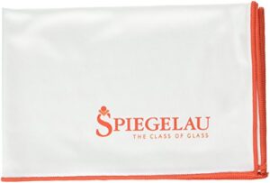 spiegelau glassware polishing cloth, crystal glassware, absobent streak free glass and drinkware, microfiber, set of 1