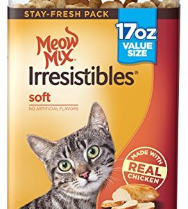 Meow Mix Irresistibles Soft Cat Treats with White Meat Chicken, 17 oz