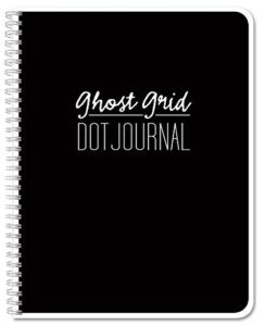 bookfactory ghost grid dot journal/large bullet notebook 120 pages 8.5" x 11" wire-o (jou-120-7cw-a(dotjournalpf))