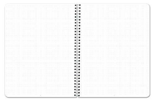 BookFactory Ghost Grid Dot Journal/Large Bullet Notebook 120 Pages 8.5" x 11" Wire-O (JOU-120-7CW-A(DotJournalPF))