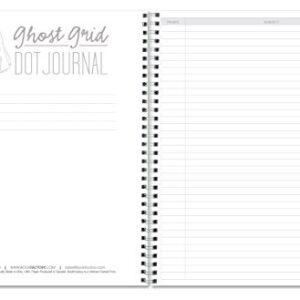 BookFactory Ghost Grid Dot Journal/Large Bullet Notebook 120 Pages 8.5" x 11" Wire-O (JOU-120-7CW-A(DotJournalPF))