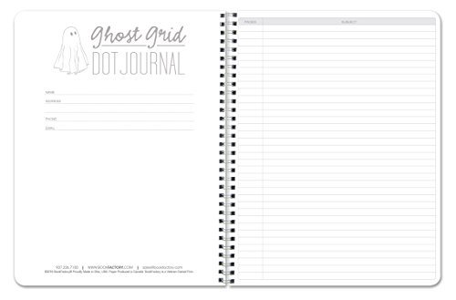 BookFactory Ghost Grid Dot Journal/Large Bullet Notebook 120 Pages 8.5" x 11" Wire-O (JOU-120-7CW-A(DotJournalPF))