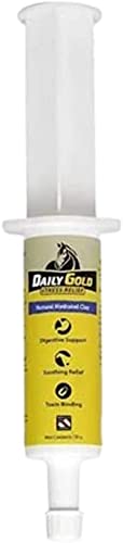 REDMOND Daily Gold Syringe Natural Healing Clay for Gastric Ulcers in Horses (Stress Relief Pre-Race Paste) (Single Pack)