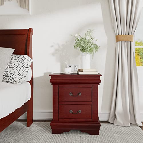 ACME Furniture Louis Philippe Nightstand, Cherry, One Size