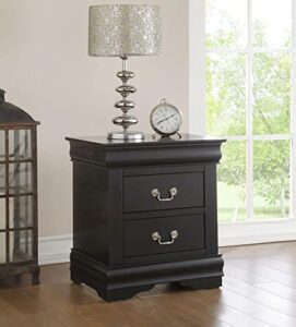 acme furniture louis philippe nightstand, black, one size