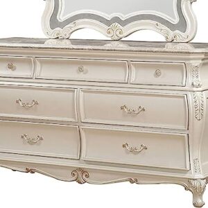 ACME Chantelle Dresser w/Granite Top - 23545 - Pearl White